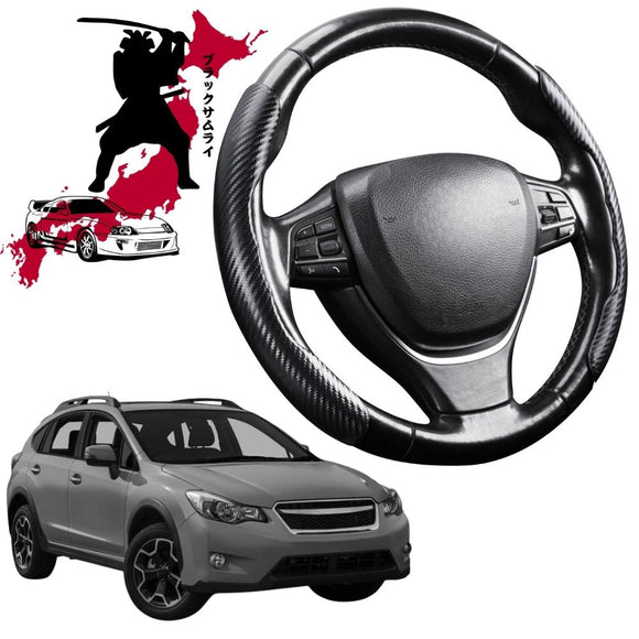 Black Samurai Segmented Steering Wheel Cover for Subaru XV 2012 - 2017 (GP)