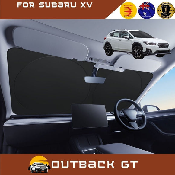 Front Windscreen Sun Shade for Subaru XV 2017 - 2022 (GT) - XL 160 x 100 cm - Black
