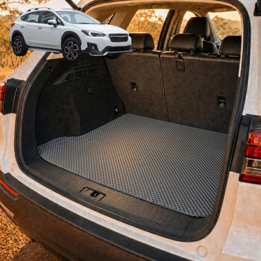 6D Diamond Car Boot Cargo Mat for Subaru XV 2017 - 2022 (GT) - Heavy Duty Carpet Liner - All-Weather Resistance - Easy to use - Odorless Material - Black & Grey - 0