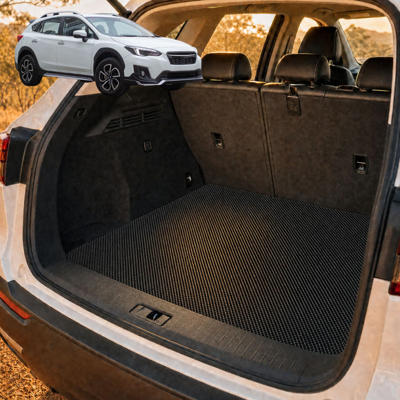 6D Diamond Car Boot Cargo Mat for Subaru XV 2017 - 2022 (GT) - Heavy Duty Carpet Liner - All-Weather Resistance - Easy to use - Odorless Material - Black & Grey