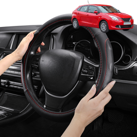 Steering Wheel Cover Pro Extra Layer for Suzuki Baleno 2015 - Current EW - Breathable & Anti-Slip - Circle 38 cm