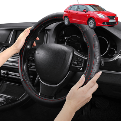 Steering Wheel Cover Pro Extra Layer for Suzuki Baleno 2015 - Current EW - Breathable & Anti-Slip - Circle 38 cm