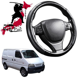 Black Samurai Segmented Steering Wheel Cover for Suzuki Carry 1999 - 2013
