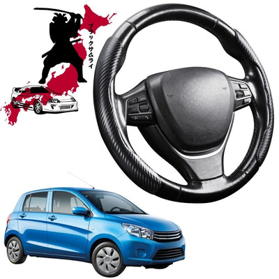 Black Samurai Segmented Steering Wheel Cover for Suzuki Celerio 2014 - 2017