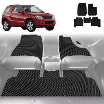 6D Diamond Car Floor Mats for Suzuki Grand Vitara 2005 - 2015 (3-Door) - Custom-Fit Carpet Liner