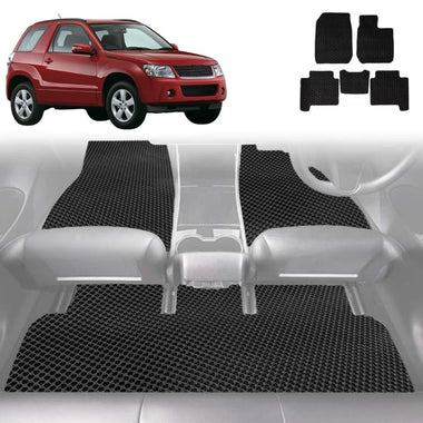 6D Diamond Car Floor Mats for Suzuki Grand Vitara 2005 - 2015 (3-Door) - Custom-Fit Carpet Liner