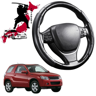 Black Samurai Segmented Steering Wheel Cover for Suzuki Grand Vitara 2005 - 2015 (3-Door)
