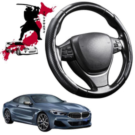 Black Samurai Segmented Steering Wheel Cover for BMW 8 Series 2018 - Current Gran Coupe (G16)