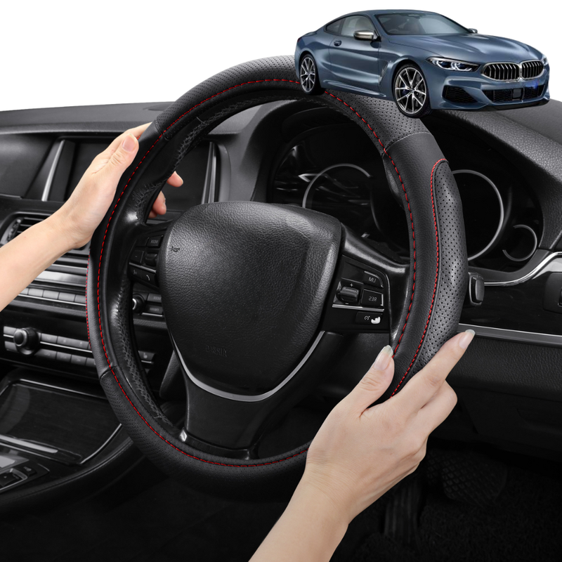 Steering Wheel Cover Pro Extra Layer for BMW 8 Series 2018 - Current Gran Coupe (G16) - Breathable & Anti-Slip - Circle 38 cm