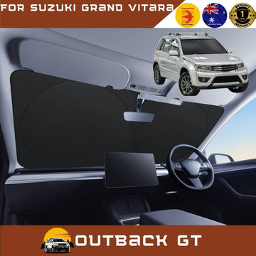 Front Windscreen Sun Shade for Suzuki Grand Vitara 2015 - 2019 JT - Standard 150 x 85 cm - Black