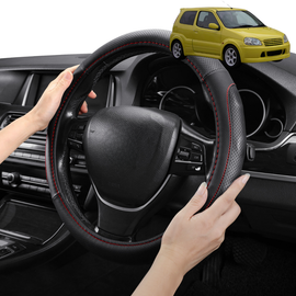 Steering Wheel Cover Pro Extra Layer for Suzuki Ignis 2001-2016 - Breathable & Anti-Slip - Circle 38 cm