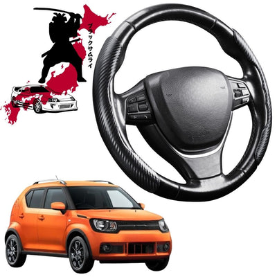 Black Samurai Segmented Steering Wheel Cover for Suzuki Ignis 2016 - Current MF