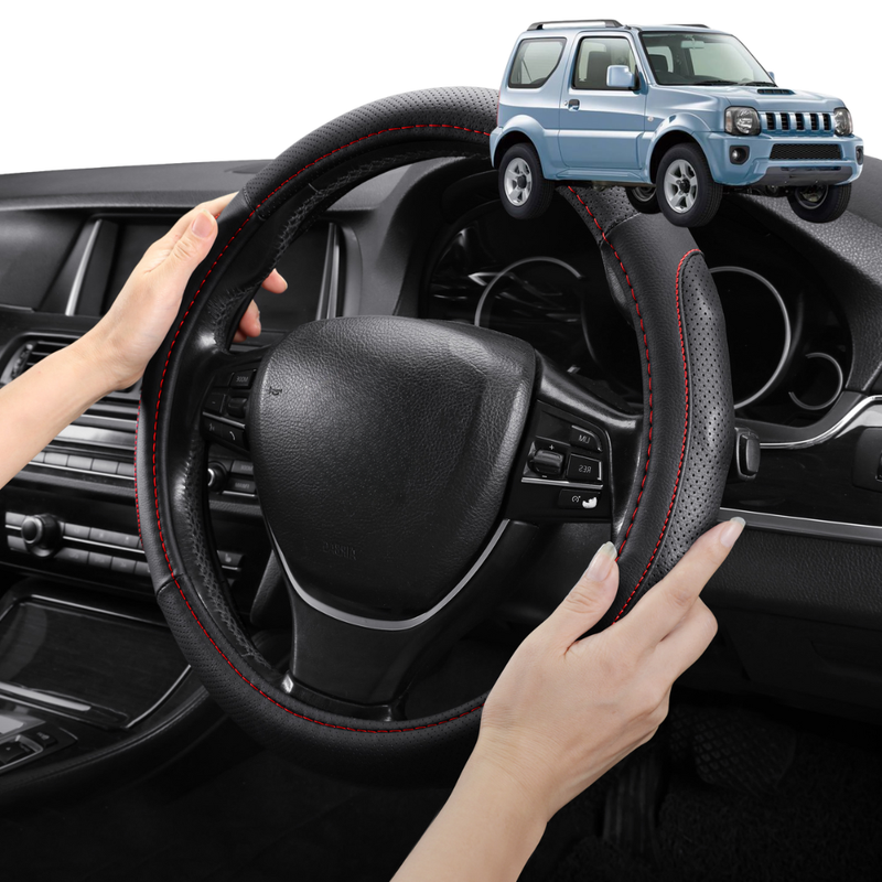 Steering Wheel Cover Pro Extra Layer for Suzuki Jimny 2018 - Current Auto - Breathable & Anti-Slip - Circle 38 cm