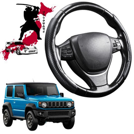 Black Samurai Segmented Steering Wheel Cover for Suzuki Jimny 2018 - Current Manual