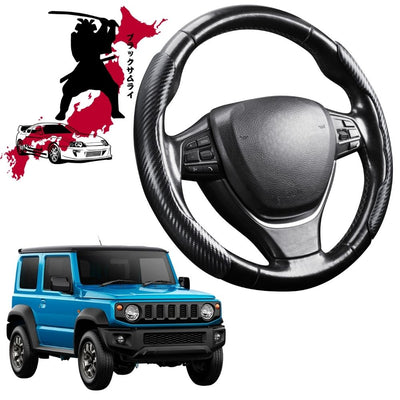 Black Samurai Segmented Steering Wheel Cover for Suzuki Jimny 2018 - Current Manual