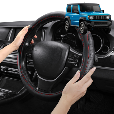 Steering Wheel Cover Pro Extra Layer for Suzuki Jimny 2018 - Current Manual - Breathable & Anti-Slip - Circle 38 cm
