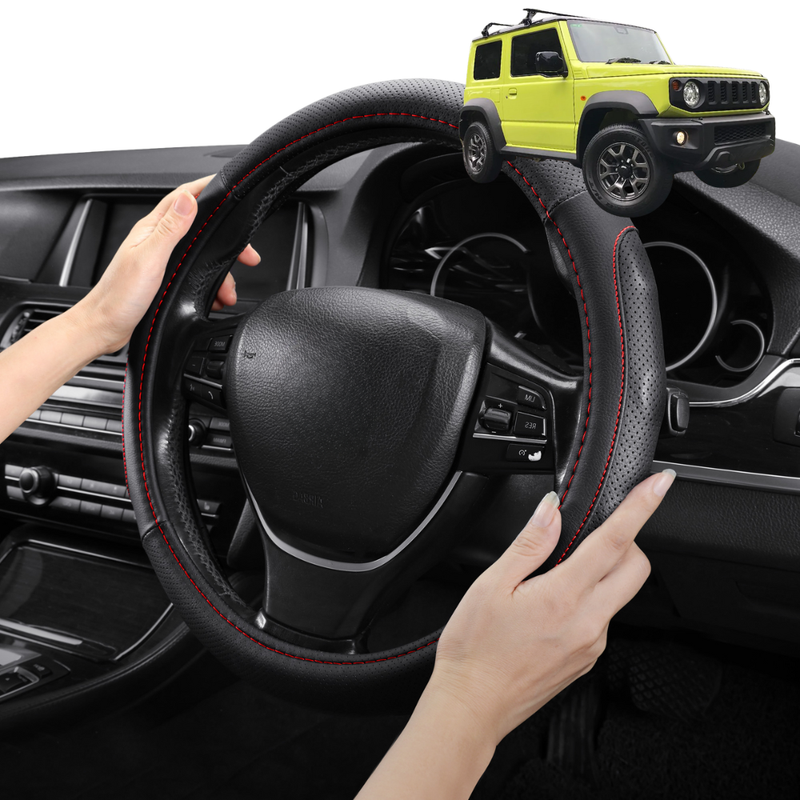 Steering Wheel Cover Pro Extra Layer for Suzuki Jimny XL Manual 2023 - Current (GLX) - Breathable & Anti-Slip - Circle 38 cm