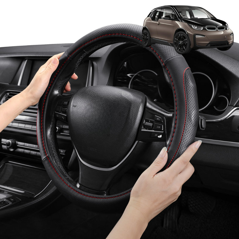 Steering Wheel Cover Pro Extra Layer for BMW i3 2014-2021 (I01) - Breathable & Anti-Slip - Circle 38 cm