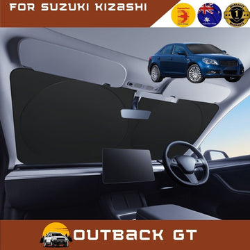 Front Windscreen Sun Shade for Suzuki Kizashi 2010 - 2016 FR - Standard 150 x 85 cm - Black