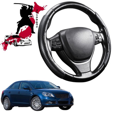 Black Samurai Segmented Steering Wheel Cover for Suzuki Kizashi 2010 - 2016 FR