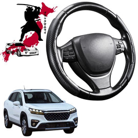 Black Samurai Segmented Steering Wheel Cover for Suzuki S-Cross 2022 - Current