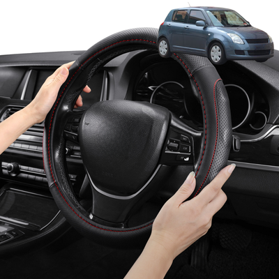 Steering Wheel Cover Pro Extra Layer for Suzuki Swift 2004-2010 (Auto) - Breathable & Anti-Slip - Circle 38 cm