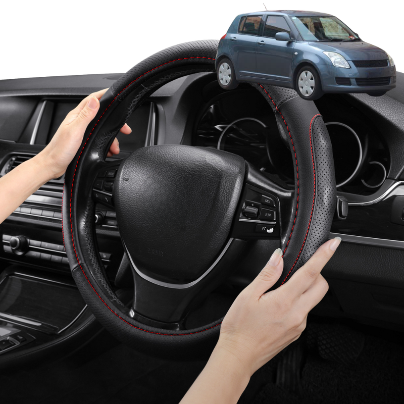 Steering Wheel Cover Pro Extra Layer for Suzuki Swift 2004-2010 (Manual) - Breathable & Anti-Slip - Circle 38 cm