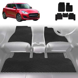 6D Diamond Car Floor Mats for Suzuki Swift 2017 - 2024 (FZ, AZ) - Custom-Fit Carpet Liner