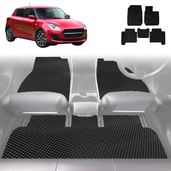 6D Diamond Car Floor Mats for Suzuki Swift 2017 - 2024 (FZ, AZ) - Custom-Fit Carpet Liner