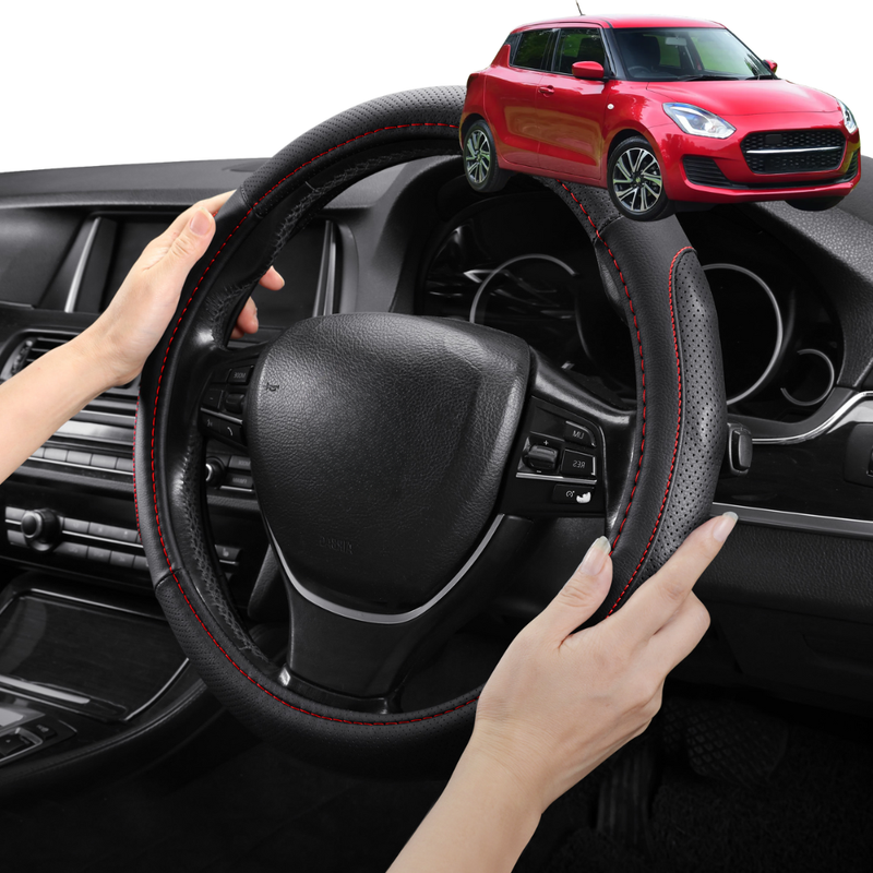 Steering Wheel Cover Pro Extra Layer for Suzuki Swift 2017-2024 (FZ, AZ) - Breathable & Anti-Slip - Circle 38 cm