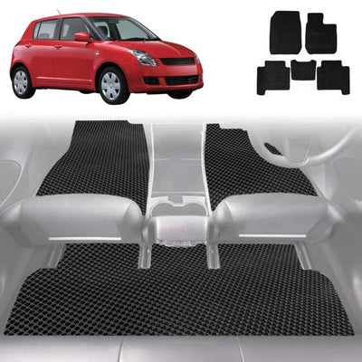 6D Diamond Car Floor Mats for Suzuki Swift Sport 2005 - 2012 (RS, FZ) - Custom-Fit Carpet Liner