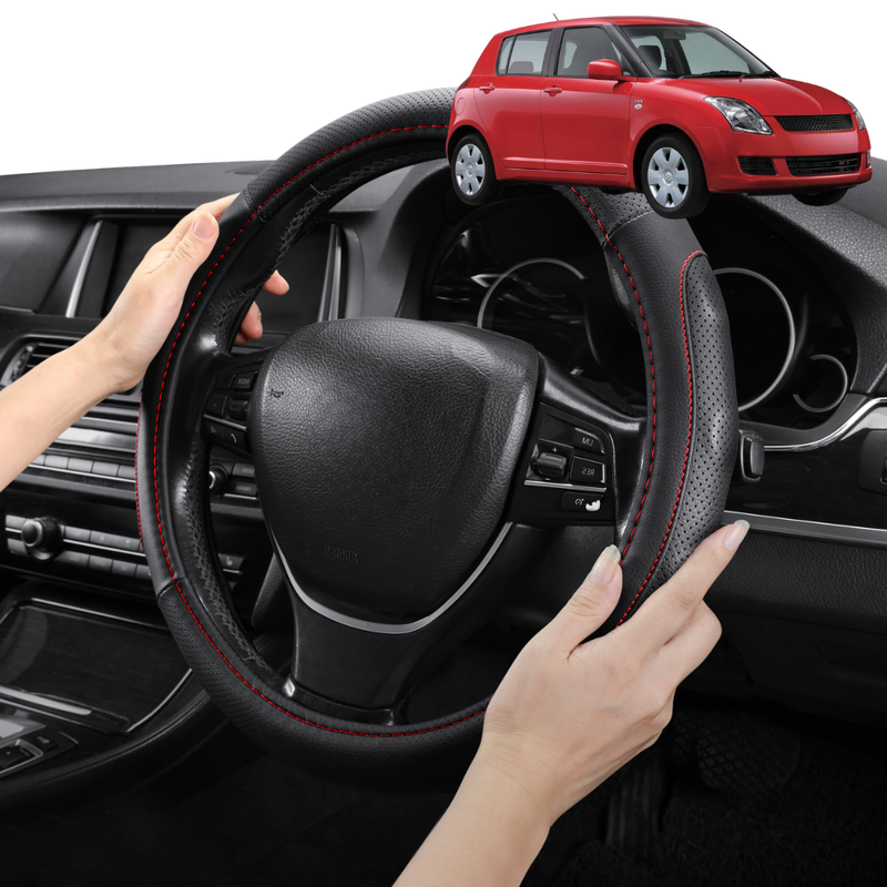 Steering Wheel Cover Pro Extra Layer for Suzuki Swift Sport 2005-2012 (RS, FZ) - Breathable & Anti-Slip - Circle 38 cm