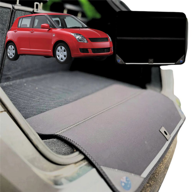 Rear Cargo Boot Bumper Protector for Suzuki Swift Sport 2005 - 2012 (RS, FZ) - Standard (72 x 55) - Black