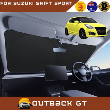 Front Windscreen Sun Shade for Suzuki Swift Sport 2012 - 2017 (FZ) - Standard 150 x 85 cm - Black