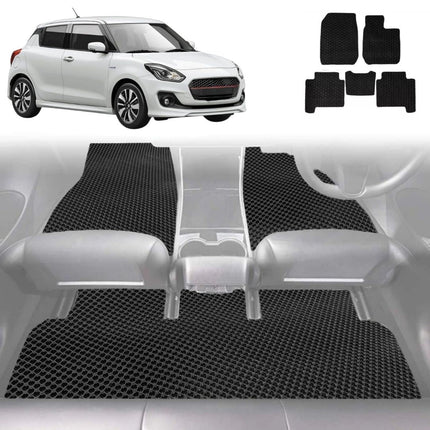 6D Diamond Car Floor Mats for Suzuki Swift Sport 2017 - Current (AZ) - Custom-Fit Carpet Liner