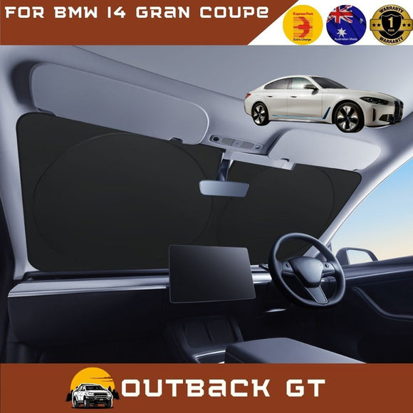 Front Windscreen Sun Shade for BMW i4 Gran coupe 2022 - Current (G26) - Standard 150 x 85 cm - Black