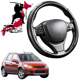 Black Samurai Segmented Steering Wheel Cover for Suzuki SX4 2006 - 2013 Manual (GY/EY/RW)