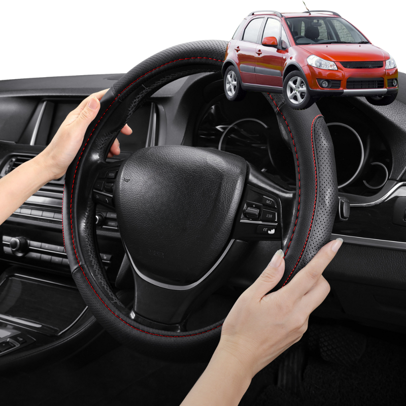 Steering Wheel Cover Pro Extra Layer for Suzuki SX4 2006-2013 Manual (GY/EY/RW) - Breathable & Anti-Slip - Circle 38 cm