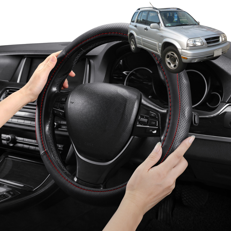 Steering Wheel Cover Pro Extra Layer for Suzuki Vitara 1998-2005 (FT/GT) - Breathable & Anti-Slip - Circle 38 cm