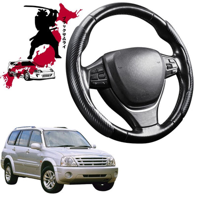 Black Samurai Segmented Steering Wheel Cover for Suzuki Vitara 2005 - 2015