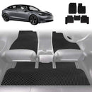 6D Diamond Car Floor Mats for Tesla Model 3 2017 - 2023 - Custom-Fit Carpet Liner-1