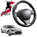 Black Samurai Segmented Steering Wheel Cover for Tesla Model S 2014 - 2021-1