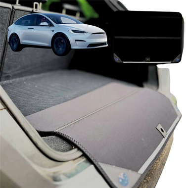 Rear Cargo Boot Bumper Protector for Tesla Model X 2015 - Current - Standard (72 x 55) - Black