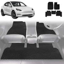 6D Diamond Car Floor Mats for Tesla Model Y 2022 - Current - Custom-Fit Carpet Liner-1