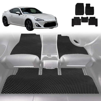 6D Diamond Car Floor Mats for Toyota 86 2012 - 2021 - Custom-Fit Carpet Liner