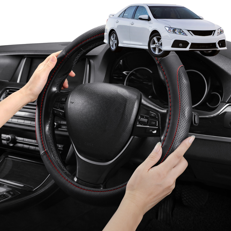Steering Wheel Cover Pro Extra Layer for Toyota Aurion 2012-2017 (XV50) - Breathable & Anti-Slip - Circle 38 cm