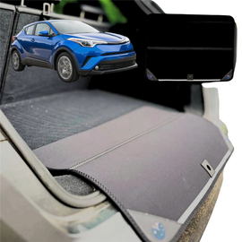 Rear Cargo Boot Bumper Protector for Toyota C-HR 2017 - 2023 AX10, AX50, Facelift - XL (98 x 55) - Black