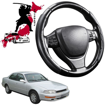 Black Samurai Segmented Steering Wheel Cover for Toyota Camry 1992 - 1997 (XV10)