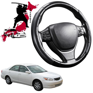 Black Samurai Segmented Steering Wheel Cover for Toyota Camry 2002 - 2006 (XV30)