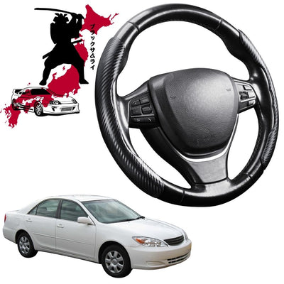 Black Samurai Segmented Steering Wheel Cover for Toyota Camry 2002 - 2006 (XV30)